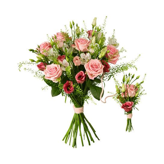 FAMILJEBUKETT ROSA/VIT