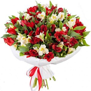bukett av alstromeria