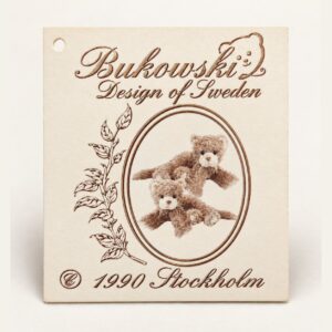 Etikett från Bukowski Design of Sweden